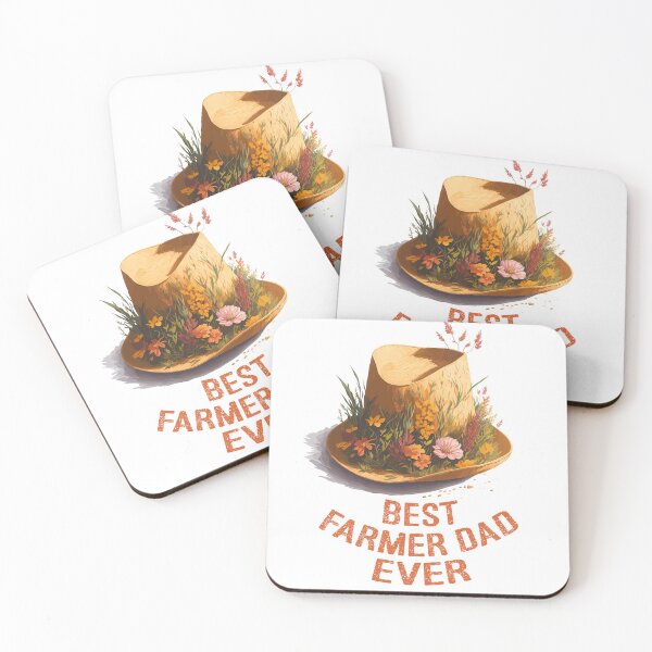Item preview, Best Farmer Dad Ever Vintage Floral Straw Hat For Father Day designed and sold by Zazizu.