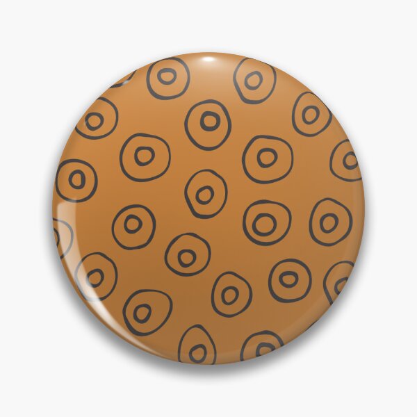 Item preview,  hand drawn organic circles in burnt mustard orange and brown designed and sold by FrancesPoff.