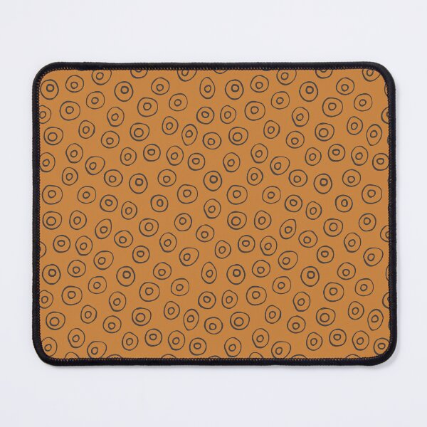 Item preview,  hand drawn organic circles in burnt mustard orange and brown designed and sold by FrancesPoff.