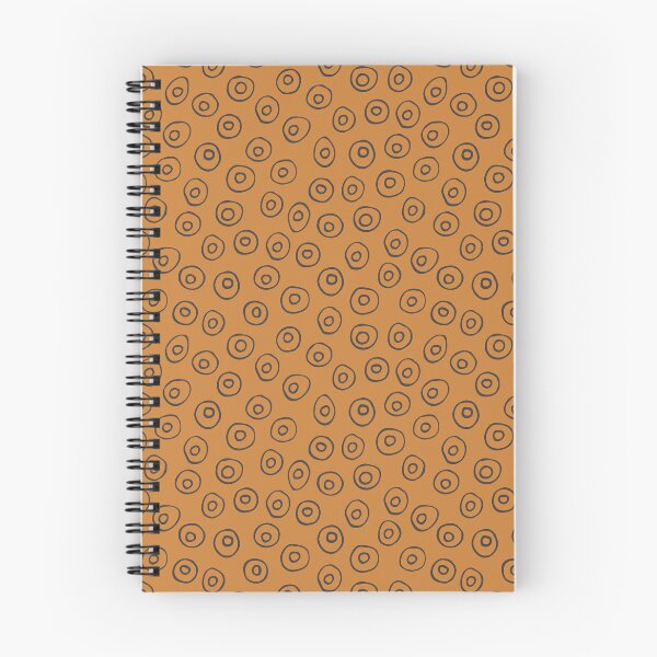 Item preview,  hand drawn organic circles in burnt mustard orange and brown designed and sold by FrancesPoff.