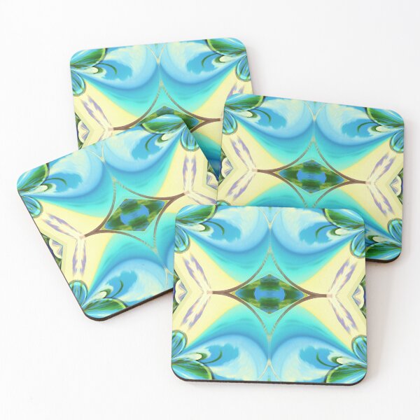 Item preview, Stunning relaxing geometric painting featuring an exotic summer vacation: Blue sky Beach Sun Coconut Sand - Inspiring gift idea to escape to paradise! designed and sold by Ralek.
