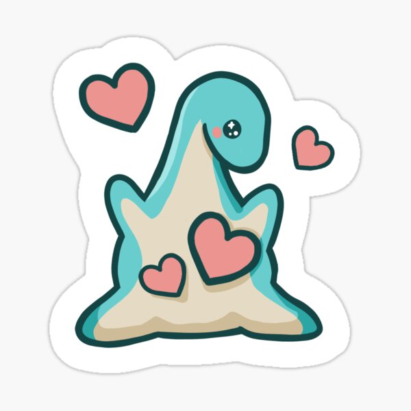 Item preview, Cute long neck loves you, dino, dinosaur designed and sold by hugadino.