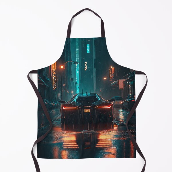 Item preview, Futuristic Cyberpunk Car on Rainy Street designed and sold by cyberartmaker.