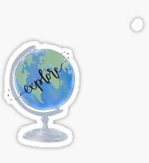 explore globe Sticker