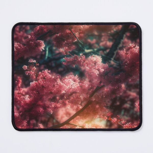 Item preview, Blossoming Splendor - Vibrant Cherry Blossom Digital Art Tile by State of Human designed and sold by stateofhuman.