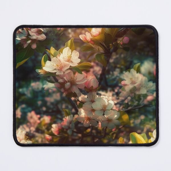 Item preview, Sunlit Apple Blossoms - Photorealistic Digital Art Tile by State of Human designed and sold by stateofhuman.