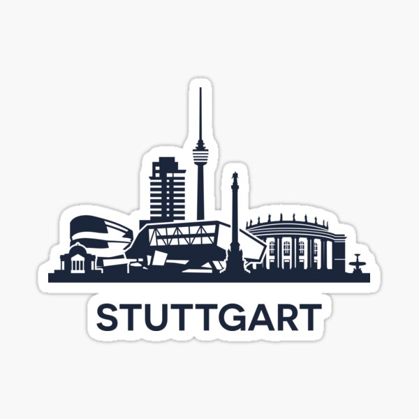 Stuttgart Skyline Emblem Sticker
