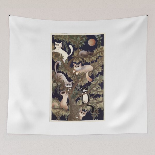 Item preview, Whiskered Symphony: A Tree of Feline Harmony. For cat lovers designed and sold by gatteria.