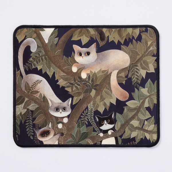 Item preview, Whiskered Symphony: A Tree of Feline Harmony. For cat lovers designed and sold by gatteria.