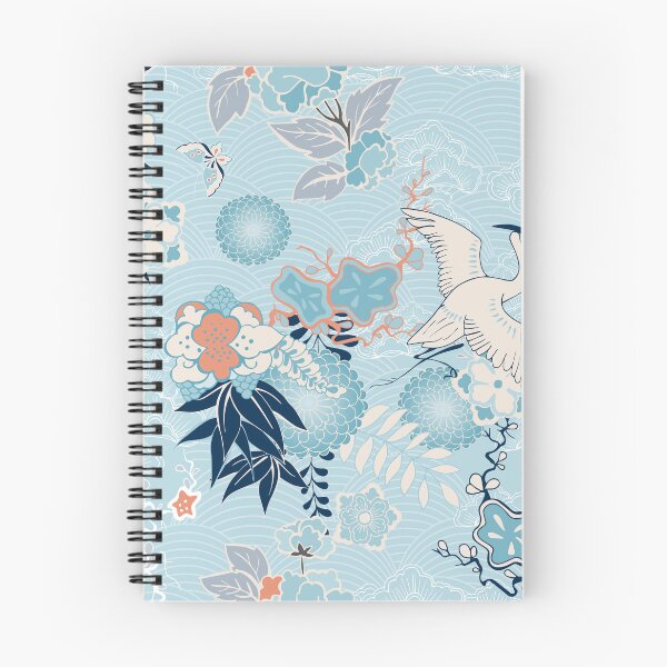 Item preview, Japanese Traditional Crane Pattern light Blue designed and sold by OneCreativeArt.