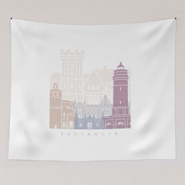 Item preview, SANTANDER SKYLINE POSTER PASTEL designed and sold by paulrommer.
