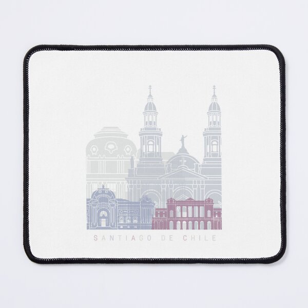Item preview, SANTIAGO DE CHILE SKYLINE POSTER PASTEL designed and sold by paulrommer.