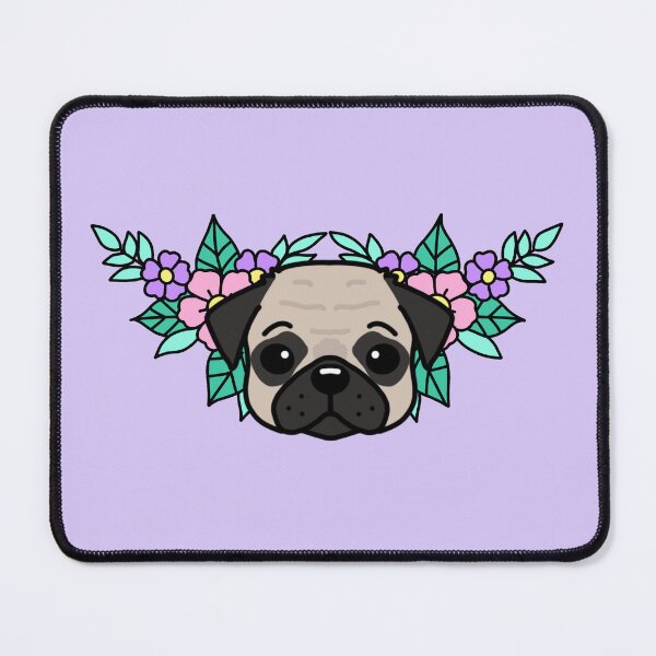 Item preview, Blooming Cuteness: Floral Pug Sticker for Dog Lovers and Nature Enthusiasts designed and sold by Aswood25.