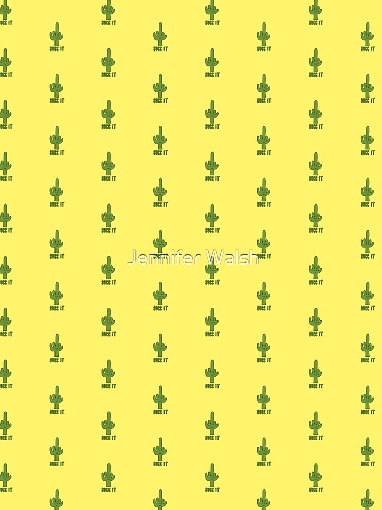 Succ It - Cute But Rude Cactus - Yellow by InsertTitleHere