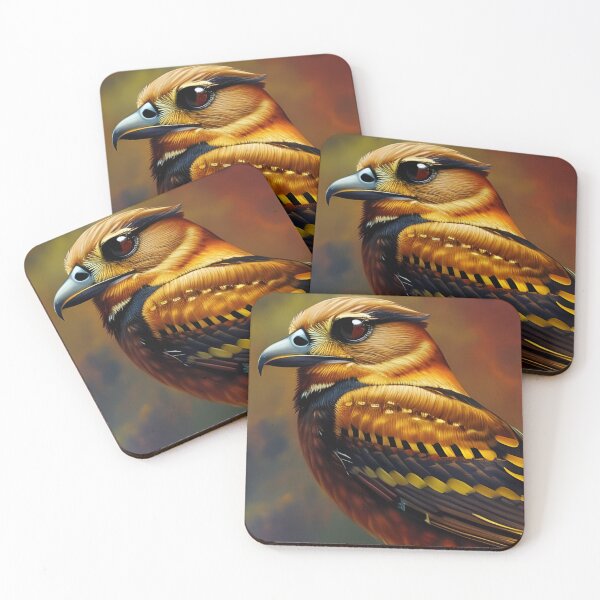 Artikelvorschau, Goldener Vogel, Impasto, Ai Generated Art entworfen und verkauft von ACC .