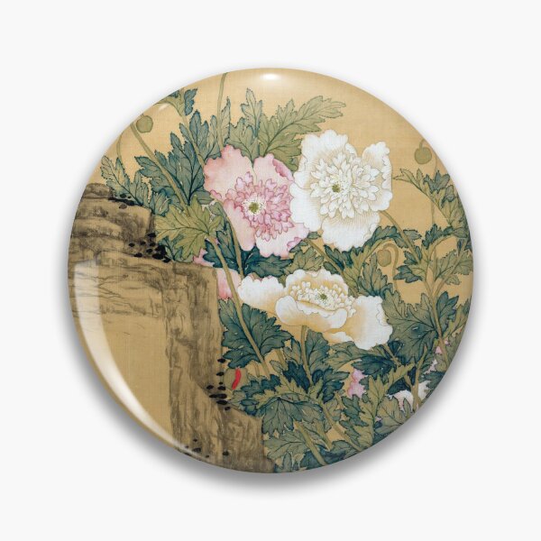Item preview, Hanging scroll with poppies and butterflies | Yun Bing designed and sold by LaMadeleine.