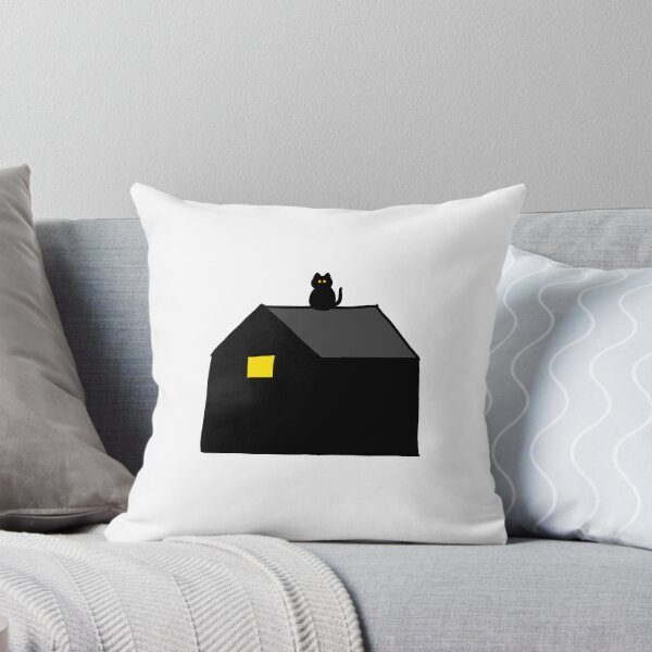 Item preview, a black Cat on the roof at night designed and sold by superbaechoo.
