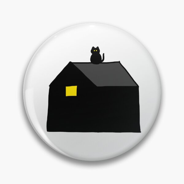 Item preview, a black Cat on the roof at night designed and sold by superbaechoo.