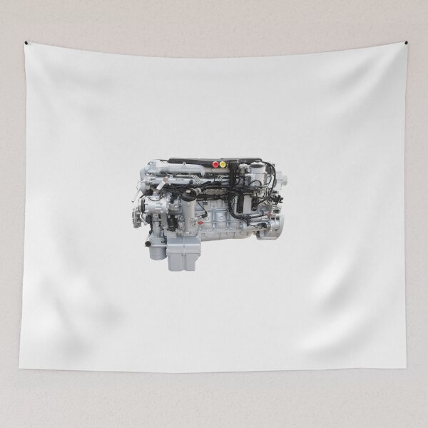 Item preview, Heavy truck engine isolated on white designed and sold by goceris.