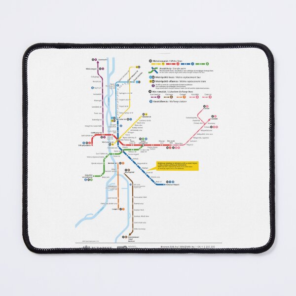 Item preview, Budapest Metro Train Travel Map designed and sold by KALEIDOSCOPE UK.