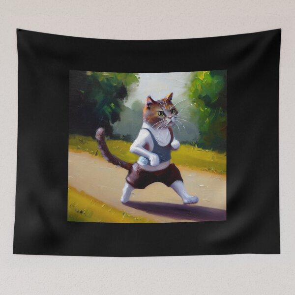 Item preview, Cat Jogging designed and sold by CrankyOldDude.