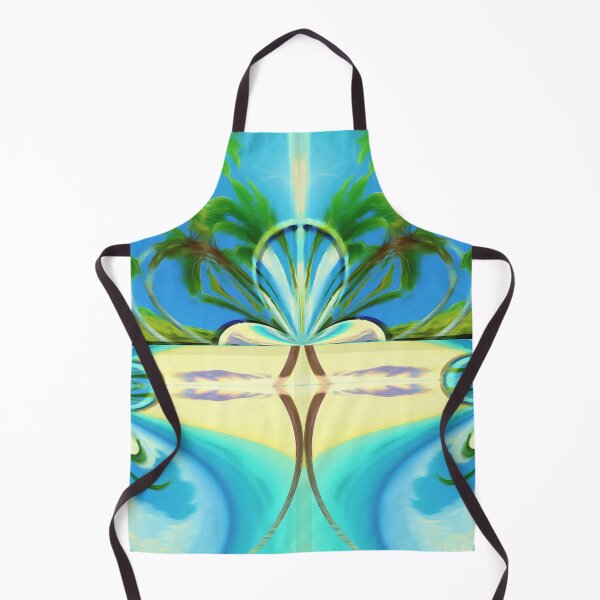 Item preview, Stunning relaxing geometric painting featuring an exotic summer vacation: Blue sky Beach Sun Coconut Sand - Inspiring gift idea to escape to paradise! designed and sold by Ralek.