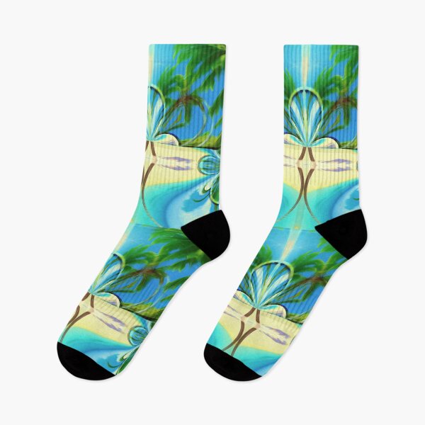 Item preview, Stunning relaxing geometric painting featuring an exotic summer vacation: Blue sky Beach Sun Coconut Sand - Inspiring gift idea to escape to paradise! designed and sold by Ralek.