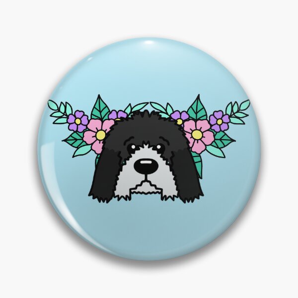 Item preview, Blooming Doodle Love: Floral Crossbreed Dog Sticker for Nature and Dog Enthusiasts designed and sold by Aswood25.