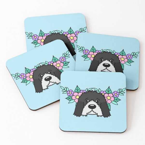 Item preview, Blooming Doodle Love: Floral Crossbreed Dog Sticker for Nature and Dog Enthusiasts designed and sold by Aswood25.