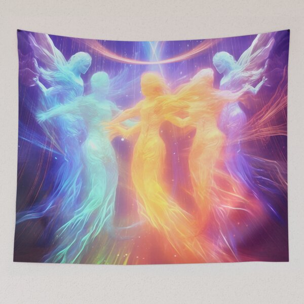 Item preview, Rainbow Angels Dance designed and sold by Red Witch Art.