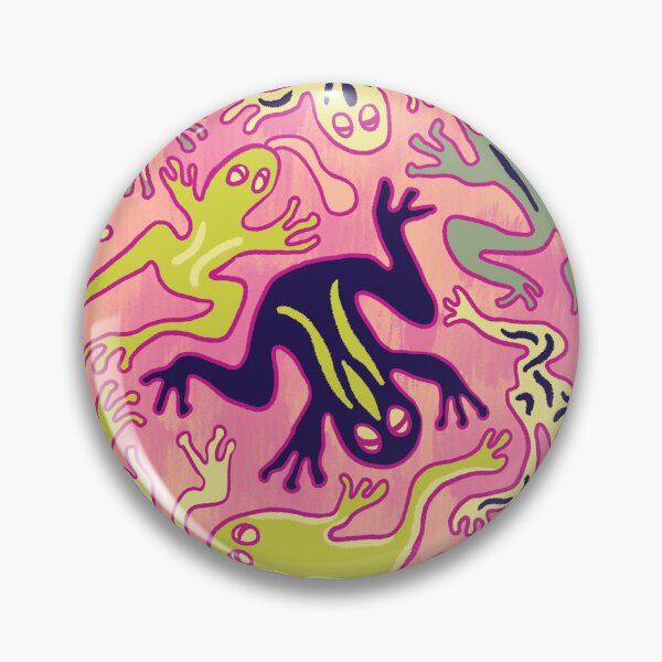 Item preview, Wonky Frogs in Pink Licorice designed and sold by lurepeating.