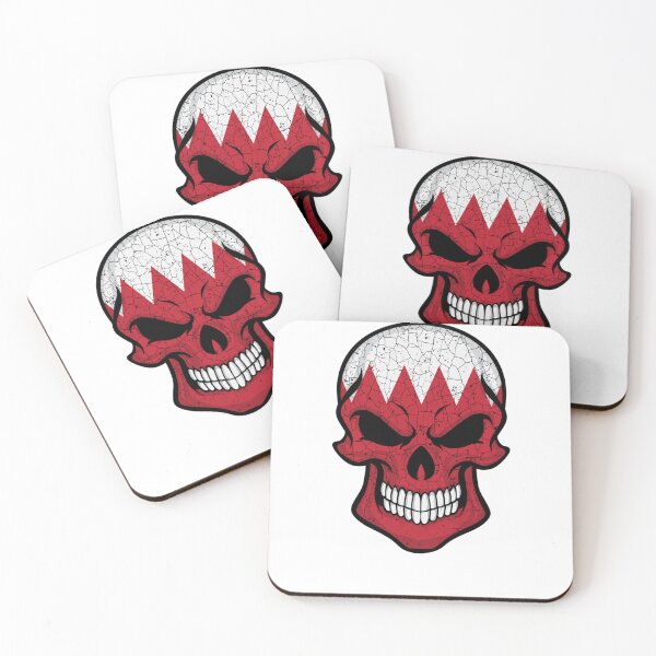 Item preview, Bahrain X Head Skull Flag designed and sold by HufflesAhmad.
