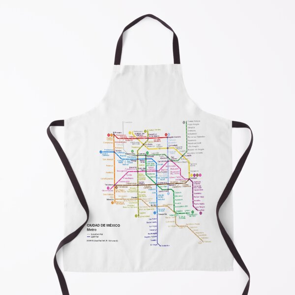 Item preview, Mexico City Train Metro Map designed and sold by KALEIDOSCOPE UK.