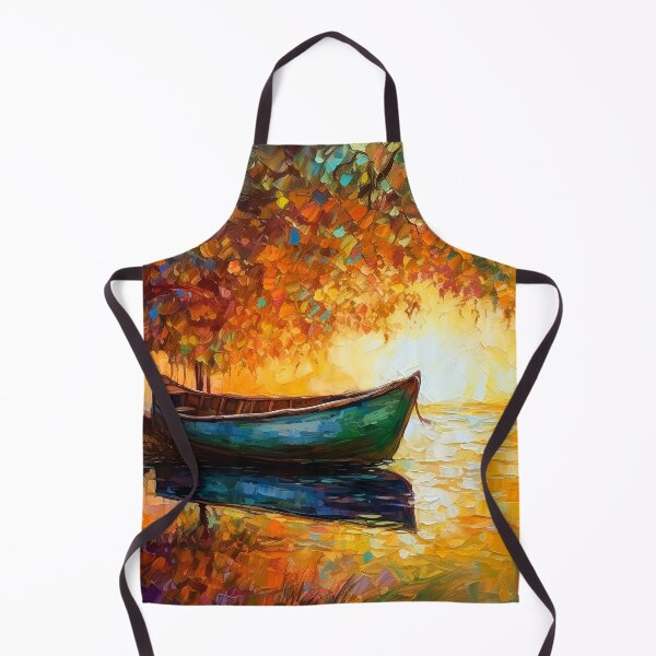 Item preview, Boat at tranquil sunset designed and sold by Red Witch Art.