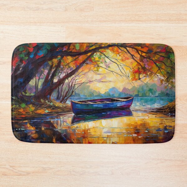 Item preview, Boat at tranquil sunset 1 designed and sold by Red Witch Art.