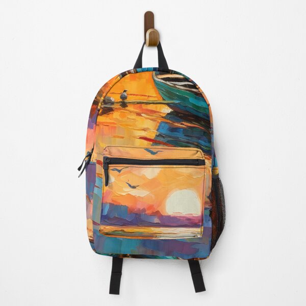 Item preview, Boat at tranquil sunset 2 designed and sold by Red Witch Art.