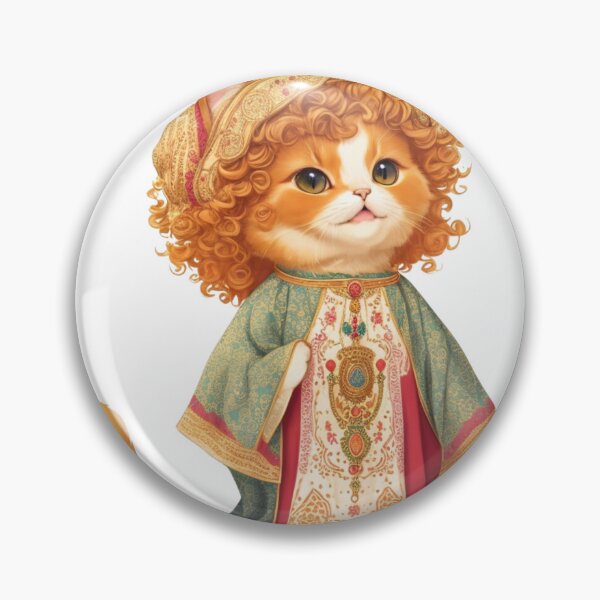 Artikelvorschau, Eine entzückende Katze mit lockigem Haar, die einen traditionellen Kaftan trägt entworfen und verkauft von AmyEciov.
