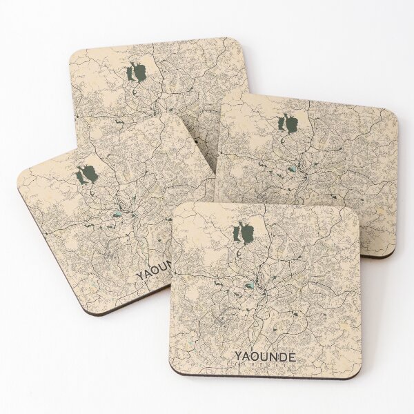 Item preview, Yaounde City Map of Cameroon  - Vintage designed and sold by deMAP.