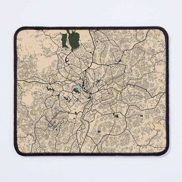 Item preview, Yaounde City Map of Cameroon  - Vintage designed and sold by deMAP.