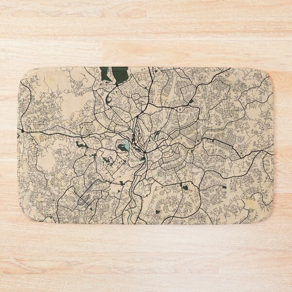 Item preview, Yaounde City Map of Cameroon  - Vintage designed and sold by deMAP.