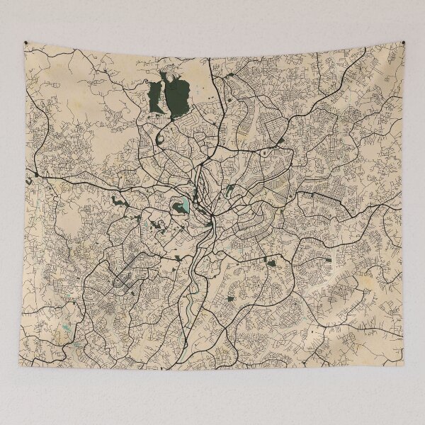 Item preview, Yaounde City Map of Cameroon  - Vintage designed and sold by deMAP.