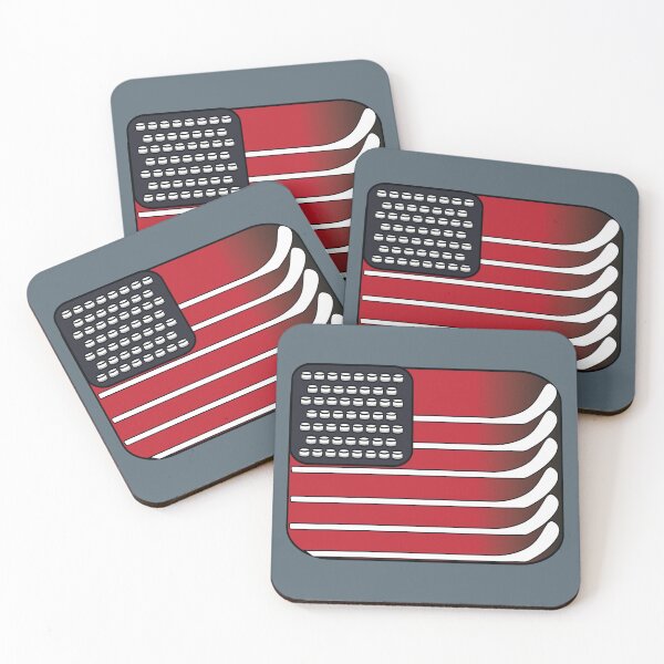 Item preview, American hockey flag  designed and sold by Donutlovers.