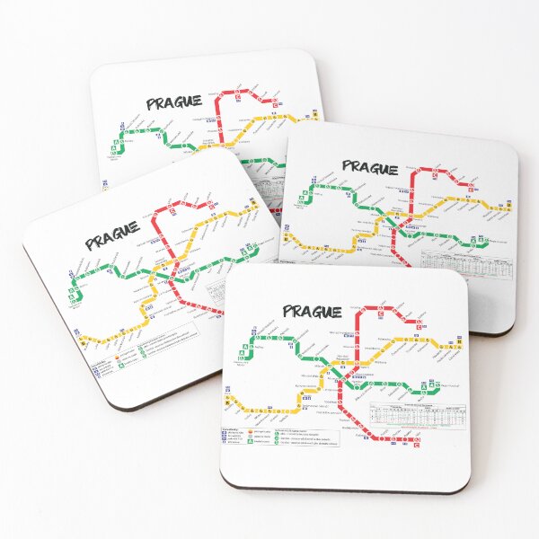 Item preview, Prague Czech Republic City Metro Train Map designed and sold by KALEIDOSCOPE UK.