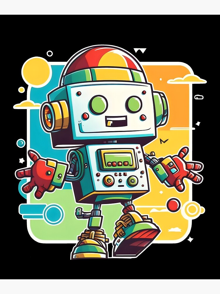 Robot Robotics Science Cute Humorous Technology Aesthetics | Art Print