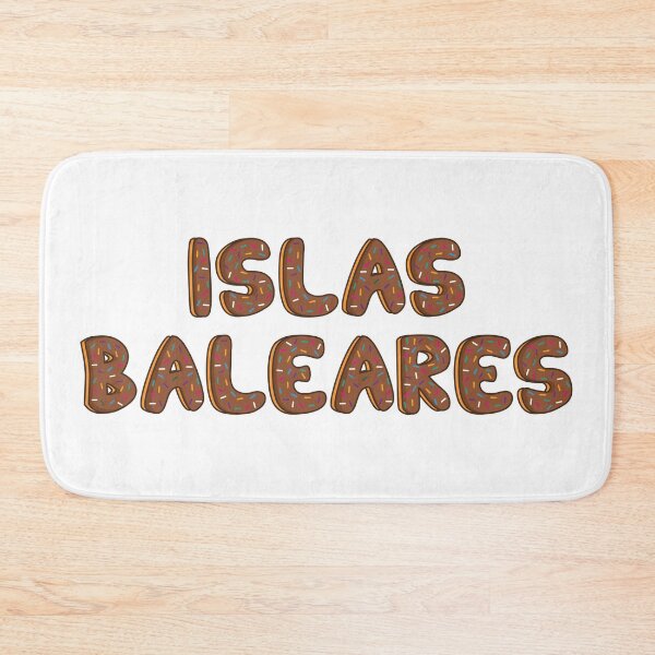 Item preview, City of Balearic Islands text Shaped Like Chocolate Donuts  designed and sold by DonutsWords.