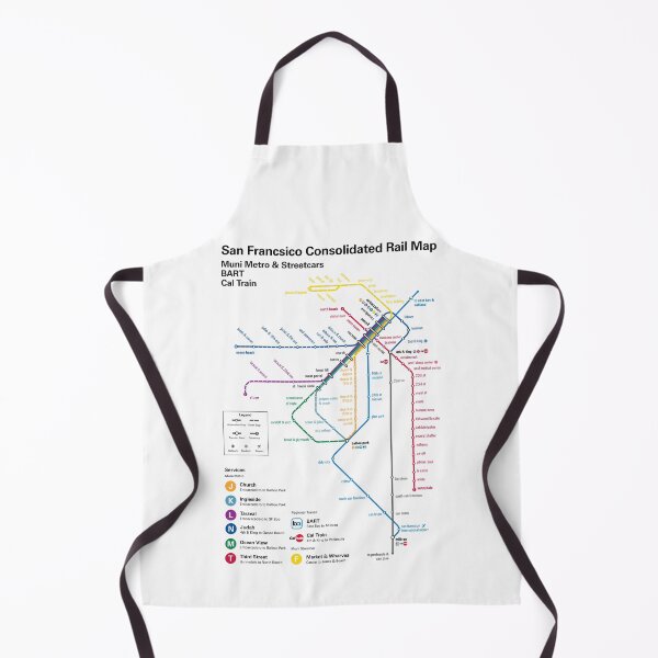 Item preview, San Francisco City Train Metro Map designed and sold by KALEIDOSCOPE UK.