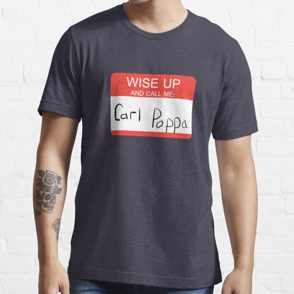 Carl Poppa Name Tag Style T Shirt By Schmaslow Redbubble - roblox id codes music carl poppa
