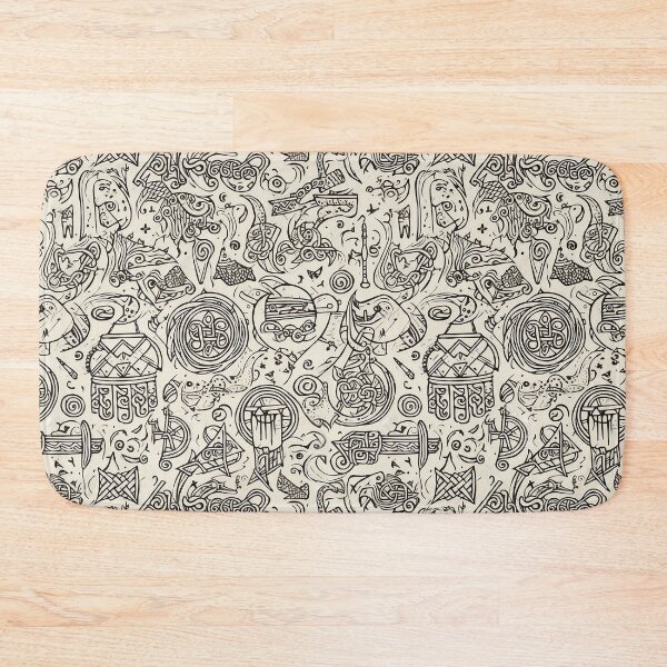 Item preview, Celtic Folklore Doodles - Seamless Pattern of Monochromatic Celtic Art by State of Human designed and sold by stateofhuman.