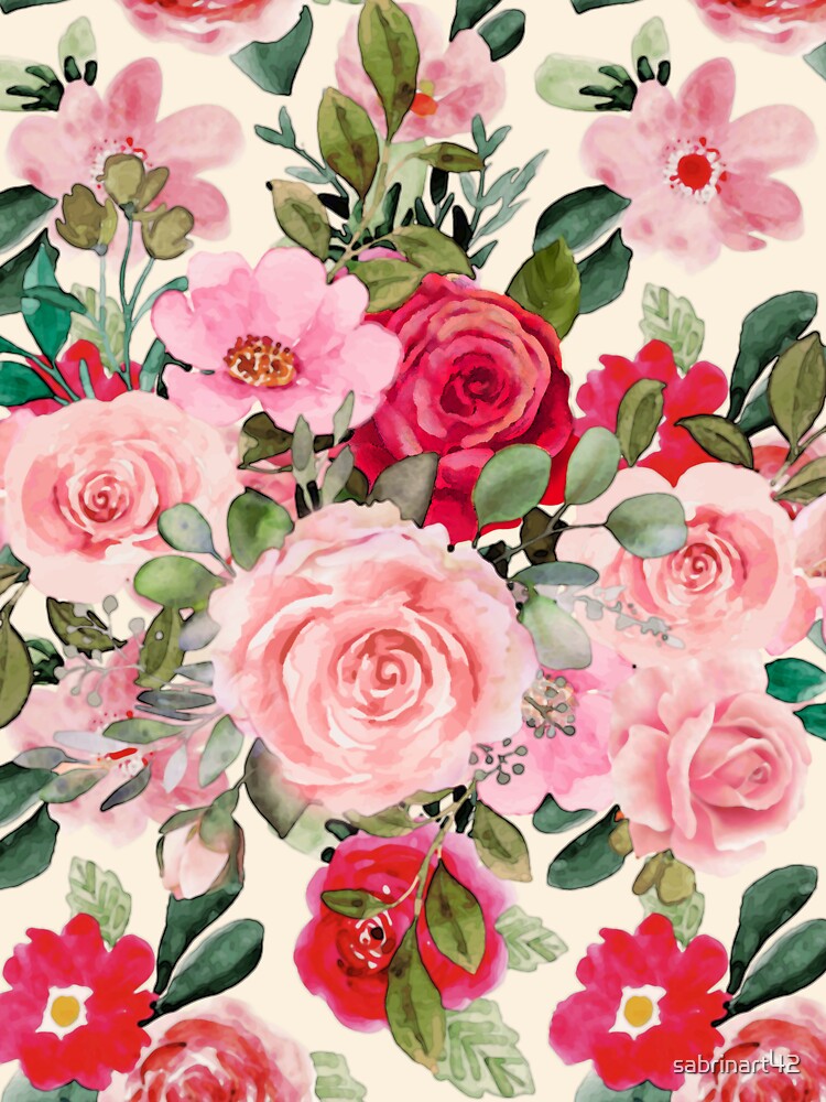 Sabrina Farmer Art - Rose Print - Vintage v2