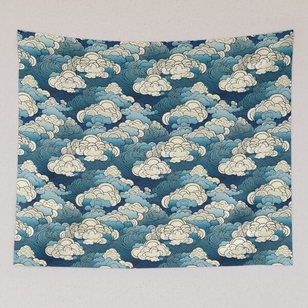 Item preview, Japanese Blue Clouds designed and sold by Pedra Panda.